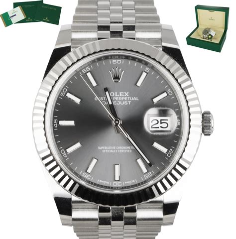 rhodium grey rolex